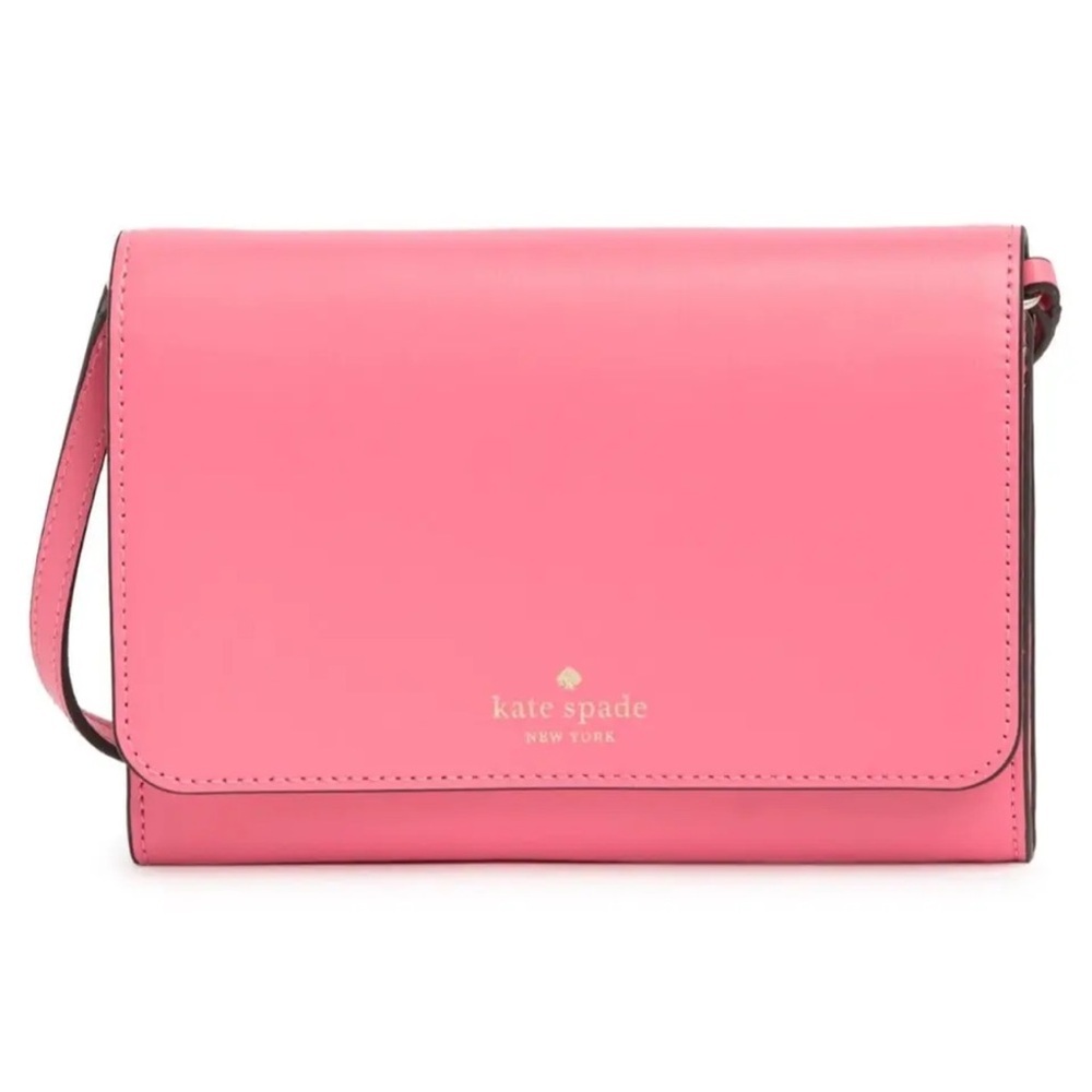 NEW Kate Spade Leather Kerri Crossbody Bag, Bright Blush - Picture 1 of 9